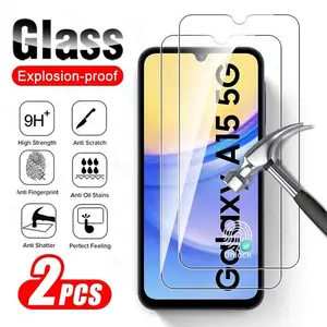 2PCS 9H Tempered Glass For Samsung Galaxy A15 A16 A17 5G 4G Case Protective Glass SamsungA15 Samung A 15 25 35 55 06 16 26 36 56