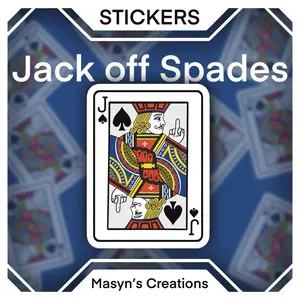 Jack Off Spades Sticker - Playing Cards, Silly Art, Jack of Spades Sticker, Gambling Sticker, Middle Finger  Sticker, Stickers for Adults - Waterproof Vinyl