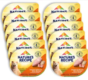 Nature's Recipe Wet Dog Food, Chicken in Broth Recipe, 2.75 Ounce Cup (Pack of 12) Package may vary