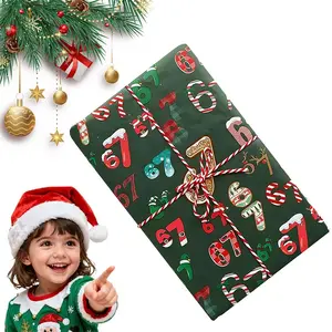 Funny 67 Edition Wrapping Paper – Meme Gift Wrap for Christmas, Secret Santa & Gag Gifts, Fun Holiday Wrapping Paper for Friends and Coworkers, Gift Wrapping Supplies