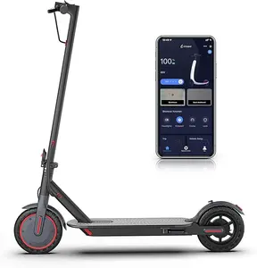 Electric Scooter -19 MPH Max Speed, 8.5''Honeycomb Solid Tires, 350W Motor, 12 Miles Range,Adjustable Speed Foldable Commuter Scooter with Dual Braking System &App Control School Scooters