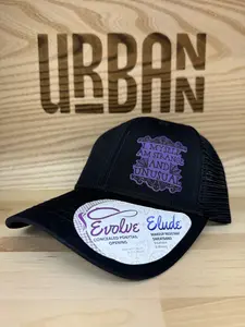 Strange and Unusual Custom Leatherette Patch Evolve Ponytail Hat hats for