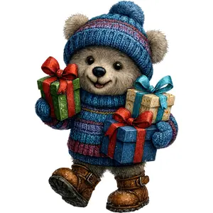 DTF Transfer – BL Bear With Presents Multi Sizes