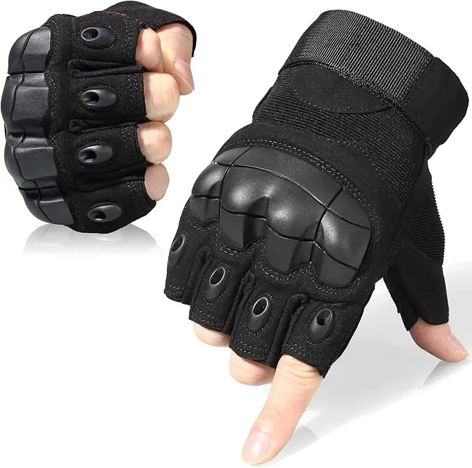 Unisex Summer Tactical Gloves, Touchscreen Motorcycle Gloves, Breathable & Comfortable with Non-Slip Palm Pads, Ideal for Motorbike Riding, Hiking, Camping, Climbing and More,Non-Slip Palm Pads, Ideal for Motorbike Riding, Hiking