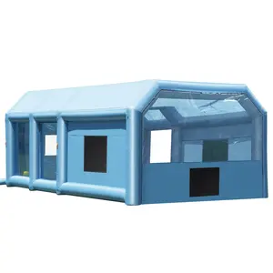 Inflatable Spray Booth 23 X 13.1 X 9 Ft With 750W And 480W Powerful Blowers, Air Filter System, Large Motorcycle, Portable Car Paint Booth For Small Truck And Midsize SUV, Easy Setup, Durable, Weatherproof