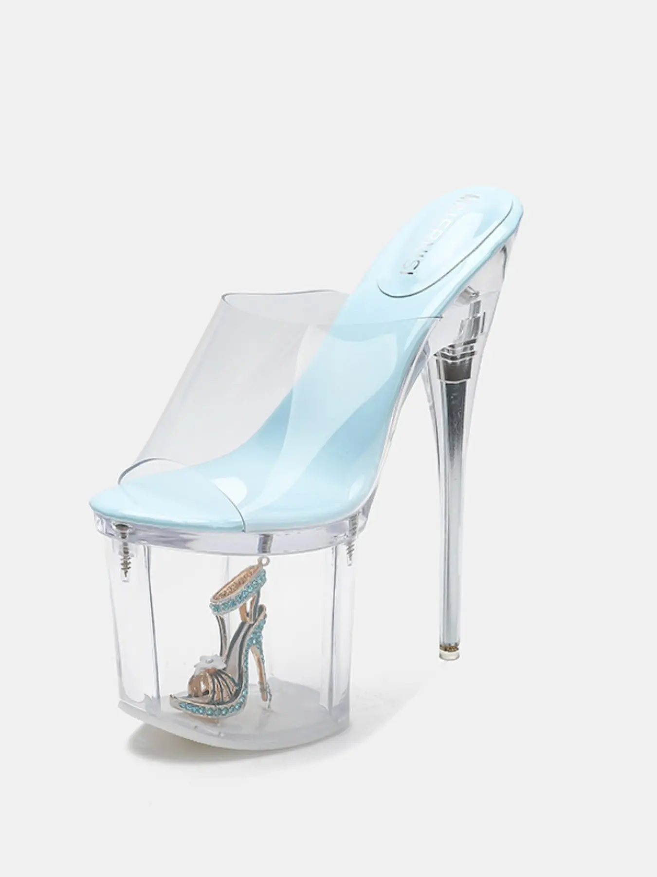 High Heel Transparent Waterproof Platform Sandals, Pole Dance Performance Shoes, Stage Party Sexy Stiletto Women's Shoes, Footwear, Heeled Shoes