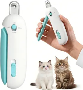 Cat Nail Clipper 1-3.5mm Adjustable 4-Size Trimming Hole with Hidden Nail File | Safe Anti-Splash Claw Trimmer for Kittens & Indoor Cats