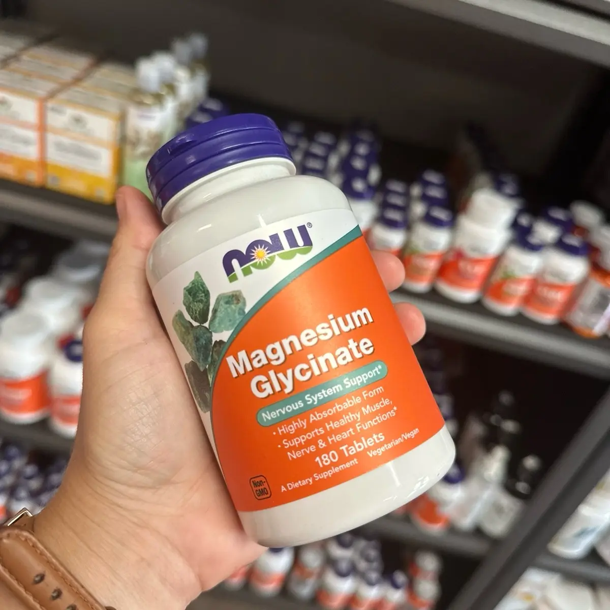 Now Magnesium Glycinate elemental 200mg 180 tablets Vitamin