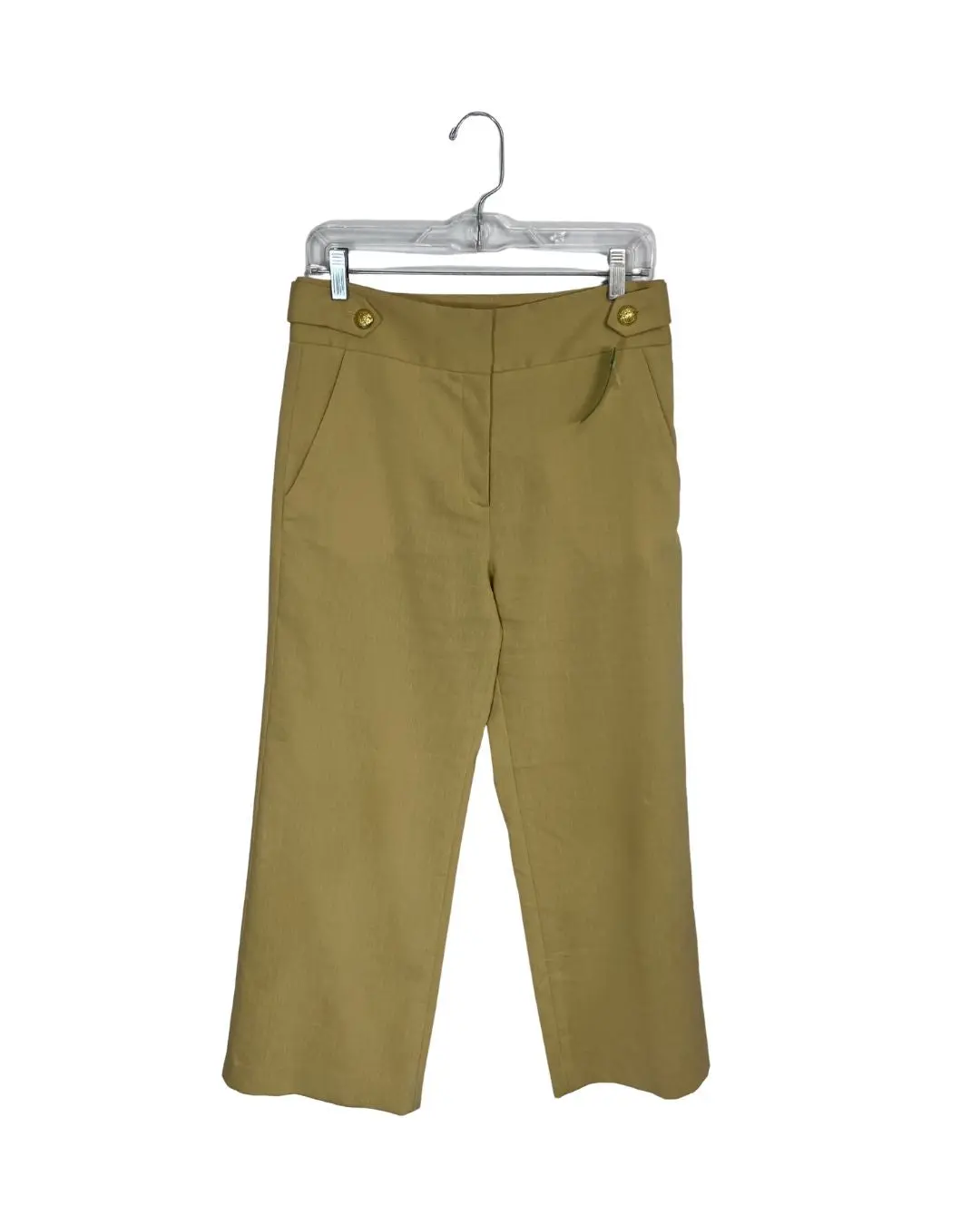 VERONICA BEARD Linen Mustard Yellow Pants (Size 8)