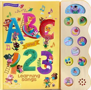 ABC & 123 Learning Songs: Interactive Children's Sound Book (11 Button Sound) Hardcover – Sound Book, December 15, 2016