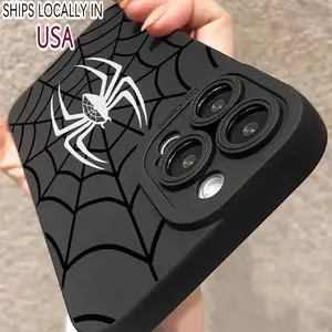 Spider Pattern Phone Case, Anti-drop Phone Protector Cover, Phone Accessories Compatible with iPhone 11 12 13 14 15 Pro Max
