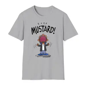 MUSTARD Meme Vintage Menswear T-shirt– Classic Unisex Cotton Tee, Trendy Gift for Men & Women