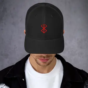 Berserk Brand of Sacrifice Logo Trucker Hat, Japanese Anime Mesh Cap, Japanese Manga  Snapback Cap