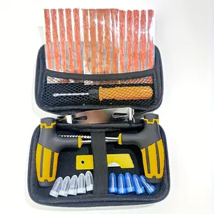 Car Tire Repair Tool Kit, Car Emergency Repair Kit with Rubber Strips & Repair Plugs, Professional Car Tire Repair Tool Kit, Tire Patch, Car Repair Tools