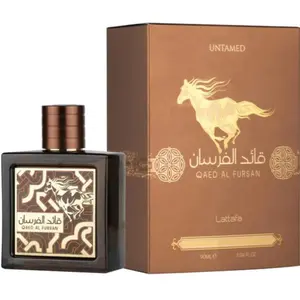 Lattafa Qaed Al Fursan Untamed Men's 90ml Long-Lasting Oriental Spicy Woody Eau de Parfum with Nutmeg & Cinnamon Top Notes