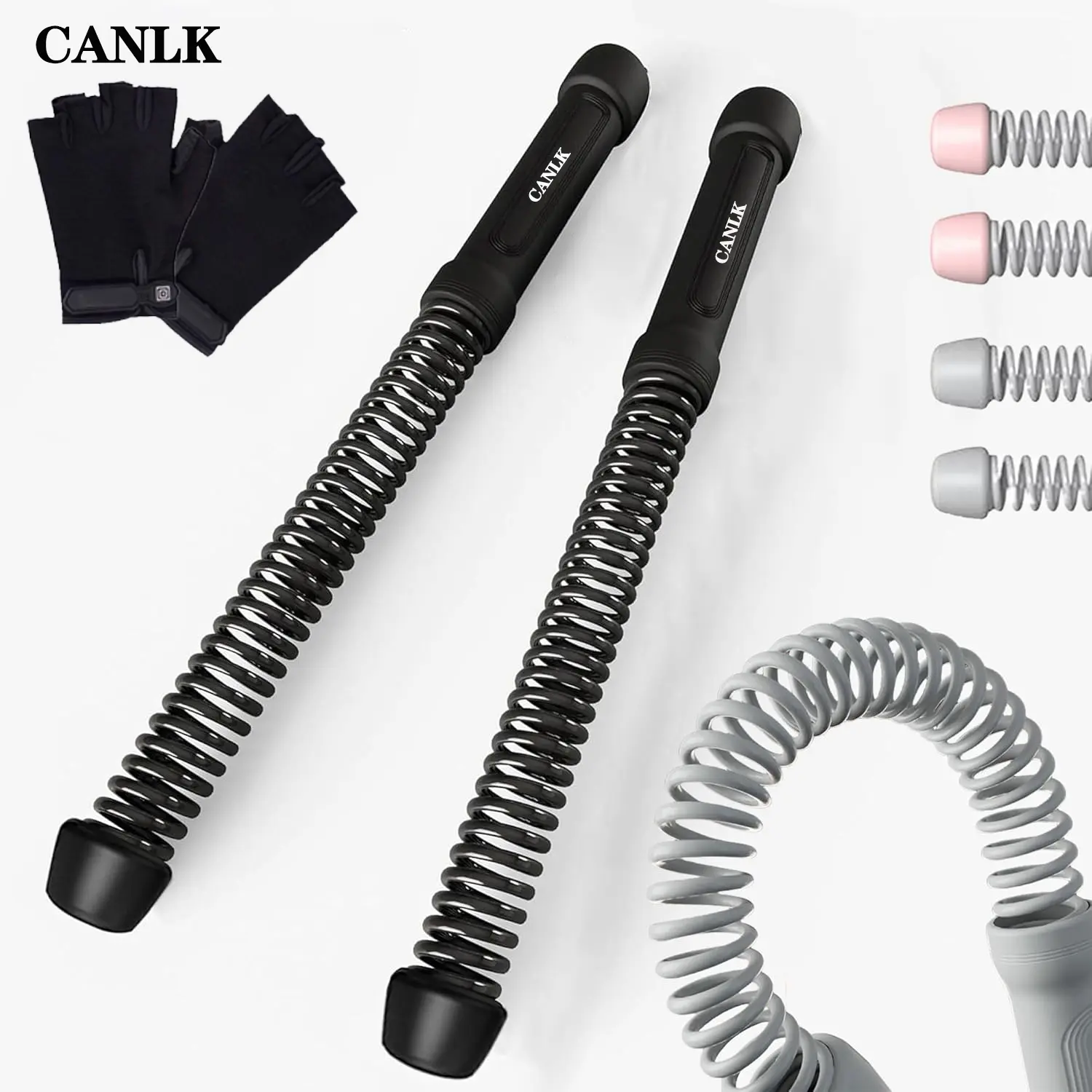 CANLK Ropeless Battle Ropes, 3.5 lbs Weighted Cordless Arm Exerciser with Non-Slip Handles, Portable Training Equipment for Men & Women for Home Workout & HIIT
