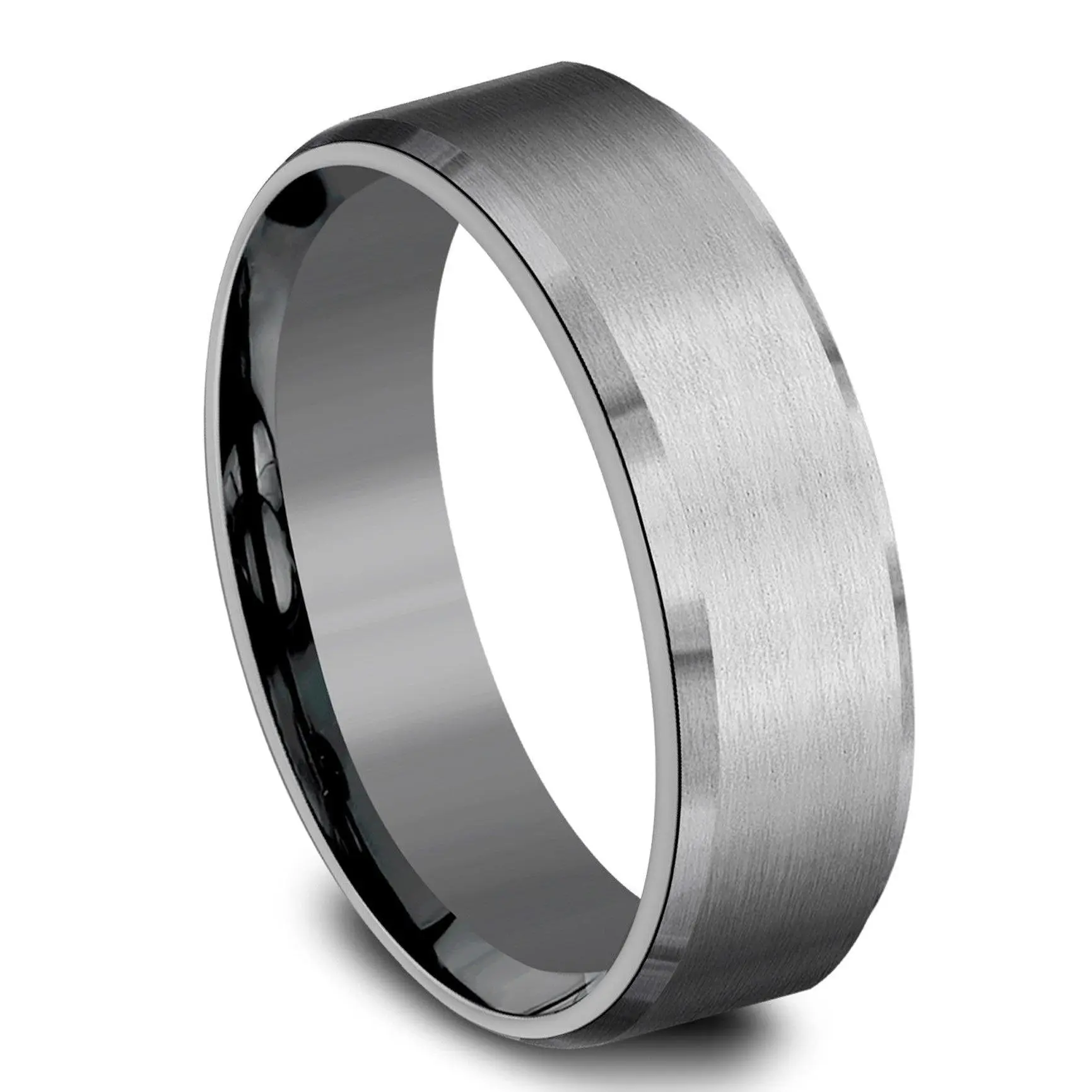 Designer 7mm Tantalum Satin Finish, Slight Beveled Edge