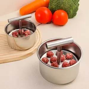 [Stainless Steel Meatball Maker] Stainless Steel Meatball Maker, Quick DIY Meatballs, Fishballs, Potato Balls, Vegetable Balls, Ice Cream - Home Restaurant Kitchen Tool, Modern Durable Cookware, Suitable for All Seasons