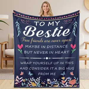 Best Friend Birthday Gifts for Women - Gifts for Bestie Best Friend BFF Woman Long Distance, Bestie Gifts for Women, Easter Wedding Think of You Throw Blanket Gifts 60 x 50''