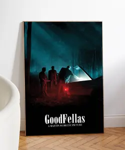 Goodfellas Movie Poster Print Martin Scorcese Mafia Movie Wall Art, Retro Gangster Film Decor Decoration Glass Artwork
