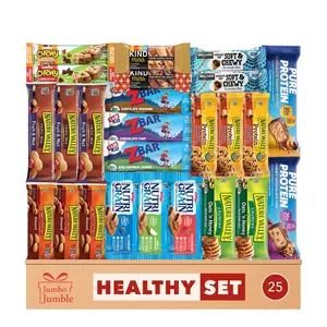Jumbo Jumble Healthy Snack Box (25 Count) Holiday Gift Care Package Snacks Variety Pack for Adults Teens Kids Men Women school College Office Birthday (Healthy Set)