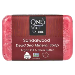One with Nature Dead Sea Mineral Bar Soap, Sandalwood, 7 oz (198 g)