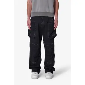 mnml Oil Stretch Cargo Pants - Brown
