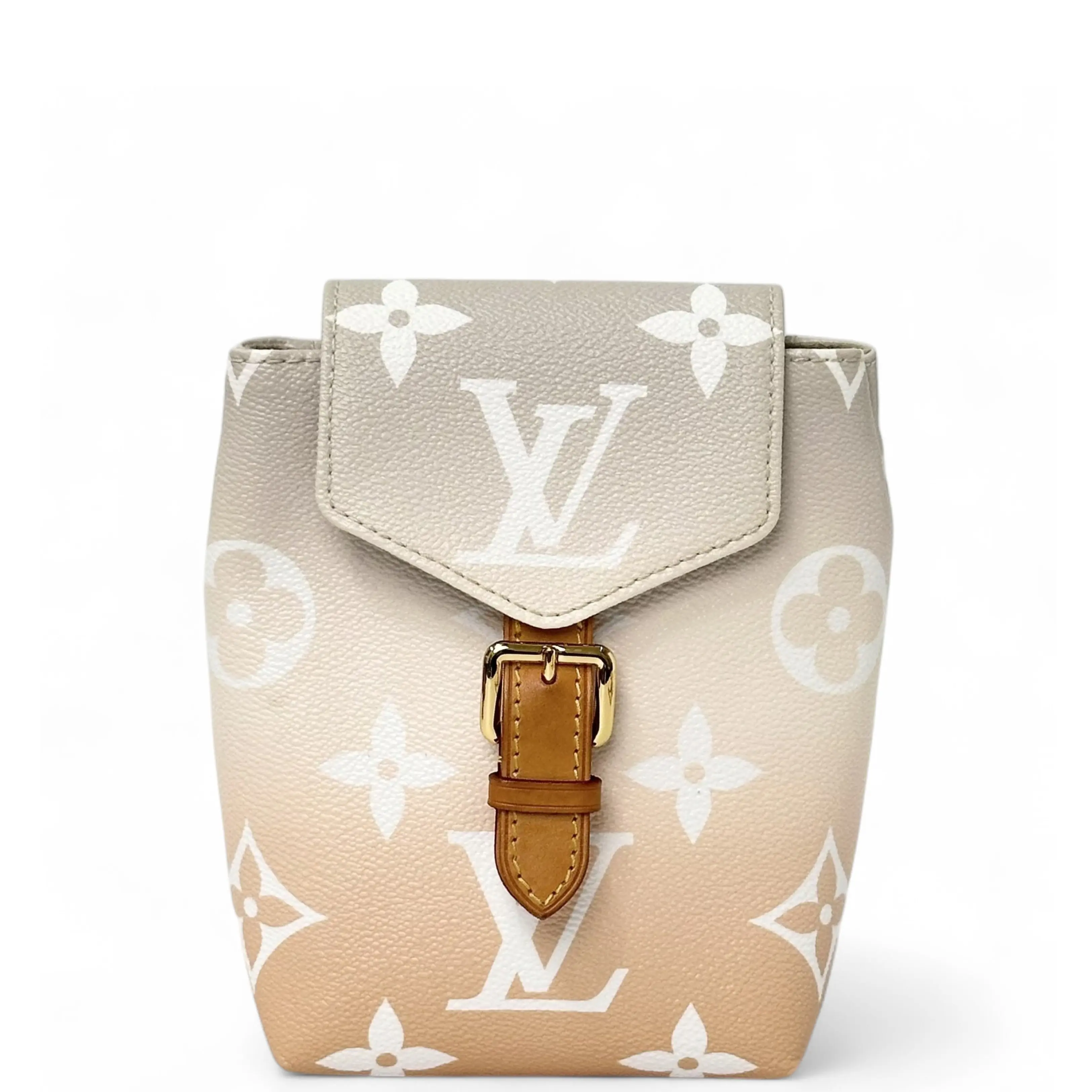Pre-owned Louis Vuitton Canvas Backpacks Tiny Backpack Monogram Giant White Saffron (zz091326p3r) [Shanghai]