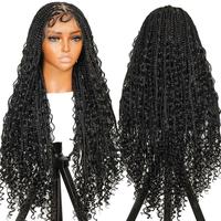 Triangle Top & Curls End Full Lace Boho Style Wig