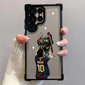 Soccer Number 10 Champion Player - M-MESSI - Phone Case Suitable for Samsung for galaxy S25 S24 S23 S22 S21 FE Ultra Plus 4G 5G Shockproof Transparent Soft Back Cover
