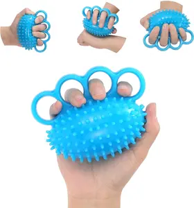 Hand Exercise Ball & Finger Therapy Ball – Grip Strengthening, Flexibility Training, Squeeze Stress Relief Balls, Resistance Strength Trainer for Hand