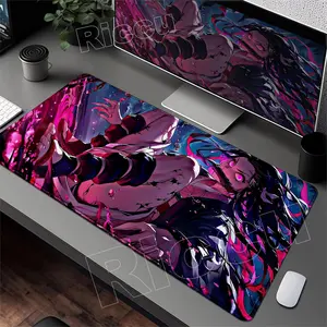 Demon Slayer Nezuko Kamado Cute Kawaii Mouse Pad, 80×30cm HD Print Lock Edge Desk Mat, Non-Slip Rubber Gaming Keyboard Mat for PC and Laptop