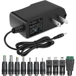 5V 1A AC Adapter DC5V Power Supply Cord with 11 Plug Tips AC to DC 5Volt 1A 500mA 400mA 200mA 100mA Power Adapter for   Graco Swing Camera Raspberry Pi USB Type-C 5V Wall Charger 6FT