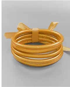 Gold Bangle Stack Bracelet