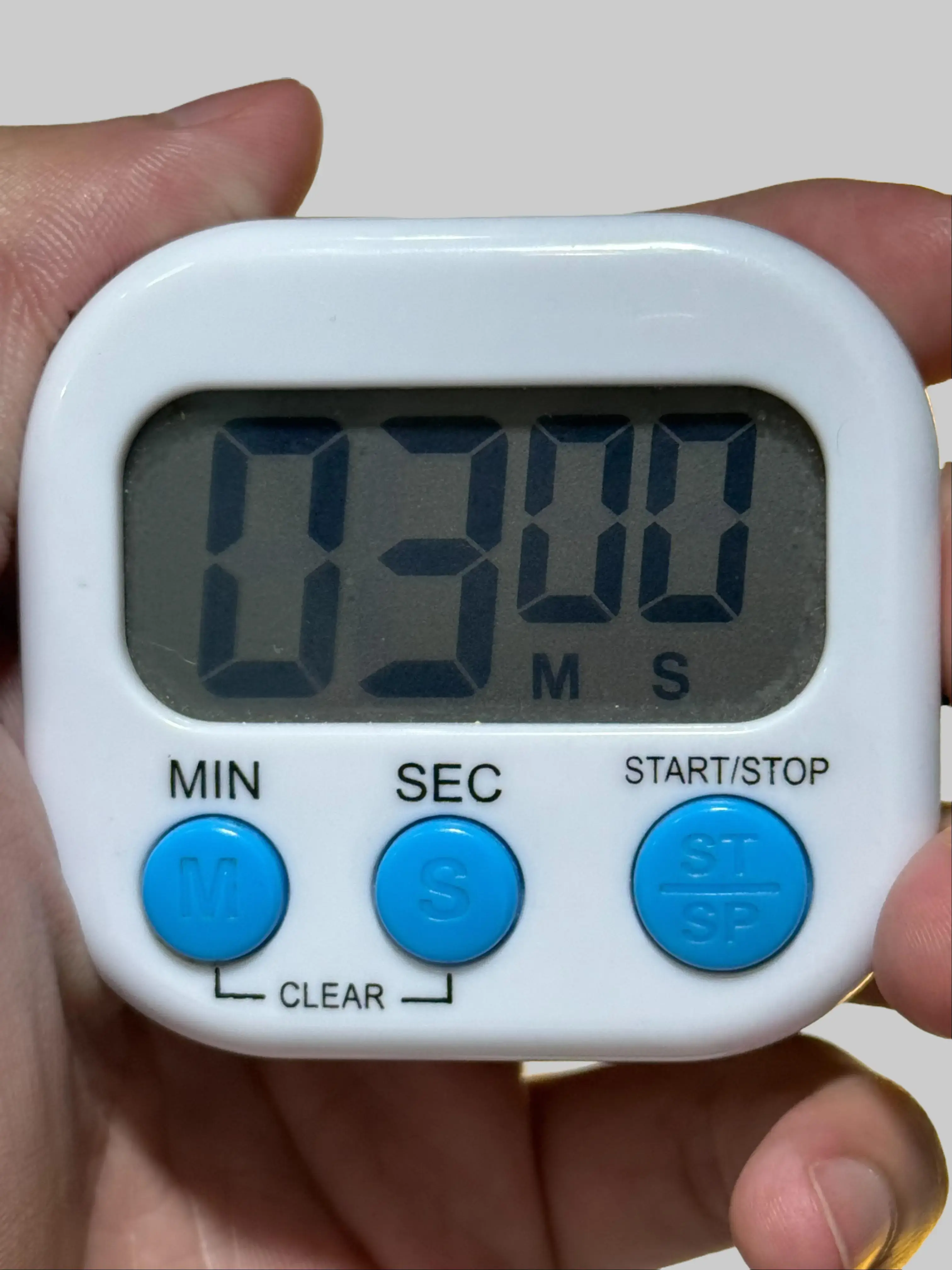 Digital Timer with Min Sec Start Stop Buttons for Precise Timing and Countdown Functions