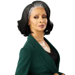 Sensationnel Bare Lace Platinum Glow Glueless Human Hair Blend 13x6 Hand-Made Lace Front Wig - ADELINE