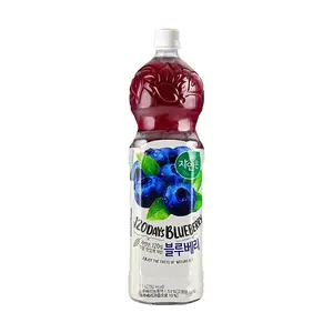 WOONGJIN Korean Blueberry Juice Drink 1.5L - Refreshing Korean Beverage, Natural Fruit Flavor