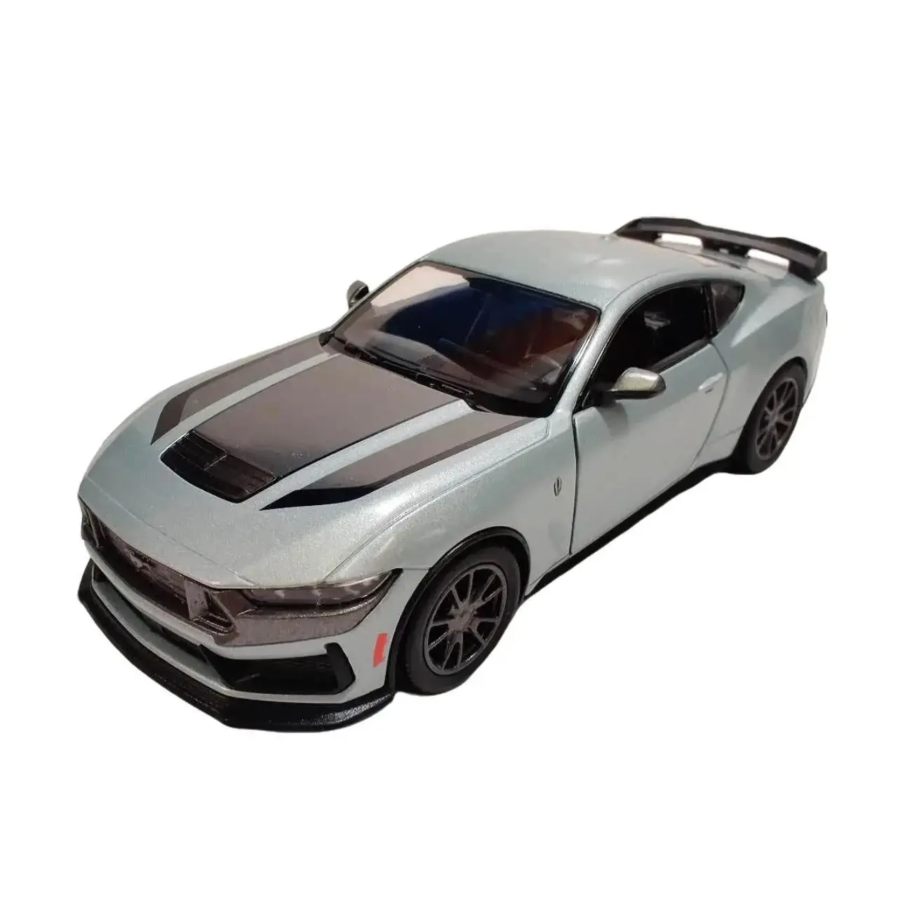 KINSMART 1/38 2024 Ford Mustang Dark Horse Die-Cast Model Car - 5 Inches Long, Officially Licensed, Pull-Back Action, Detailed Design, Silver Color