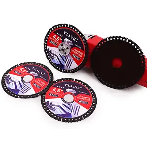 YUVIC 1PCS/3PCS 4.5" Super Thin Diamond Tile Cutting Blade No-Chipping Saw Blade Disc for Porcelain, Ceramic, Marble & Granite Angle Grinder Tool
