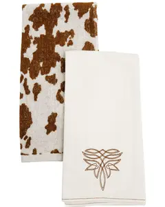 Boot Barn Unisex Cow Print Kitchen Towel Set 2 Pack - Bbafa25tx6-Bn