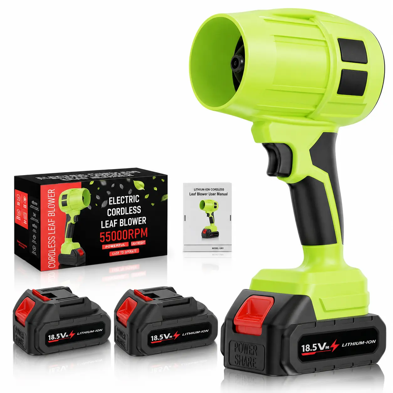 Powerful Brushless Turbo Blower, Industrial High-Velocity Power Tool for Outdoor Cleaning, Workshop Heavy-Duty Use