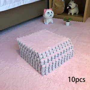 10 Pack Creative Foam Carpet Tiles, Solid Color Square Mats, Eva Interlocking Floor Pads for Yoga Gym Home Decor Artistic Houseware, Home Decor Rugs