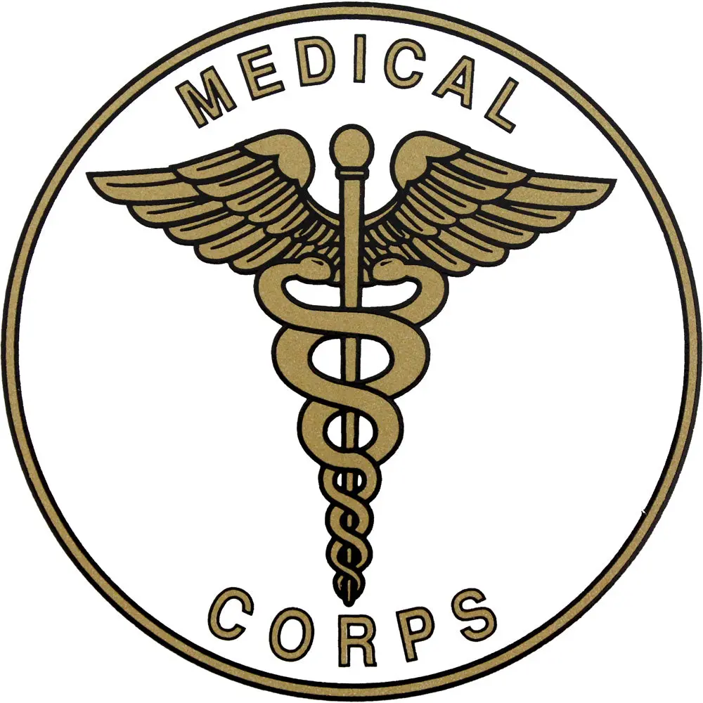 Army Medical Corps Symbol Stickers, 4" Diameter DIY Scrapbooking & Stamping Decals for Toys & Hobbies