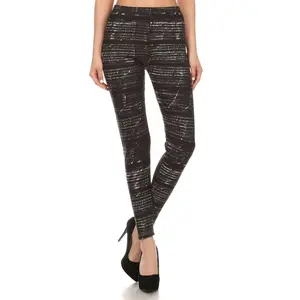 Tie Dye Print, Full Length Leggings In A Fitted Style With A Banded High Waist