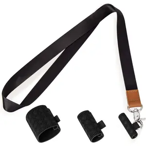 Neck Lanyard for Most Pen Devices, Anti-Lost Lanyard with 3 Sizes Elastic Holder for S-k/V-e/Br-ze/B-u/G-k, Black