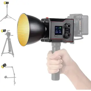 RC 60B COB Video Light, 49Wh  45min Runtime, 63W 11200lux CRI 97+ Bicolor LED Video Light, Portable Palm-Sized Continuous Output Light, for Photography/Video/Studio, Lite Edition
