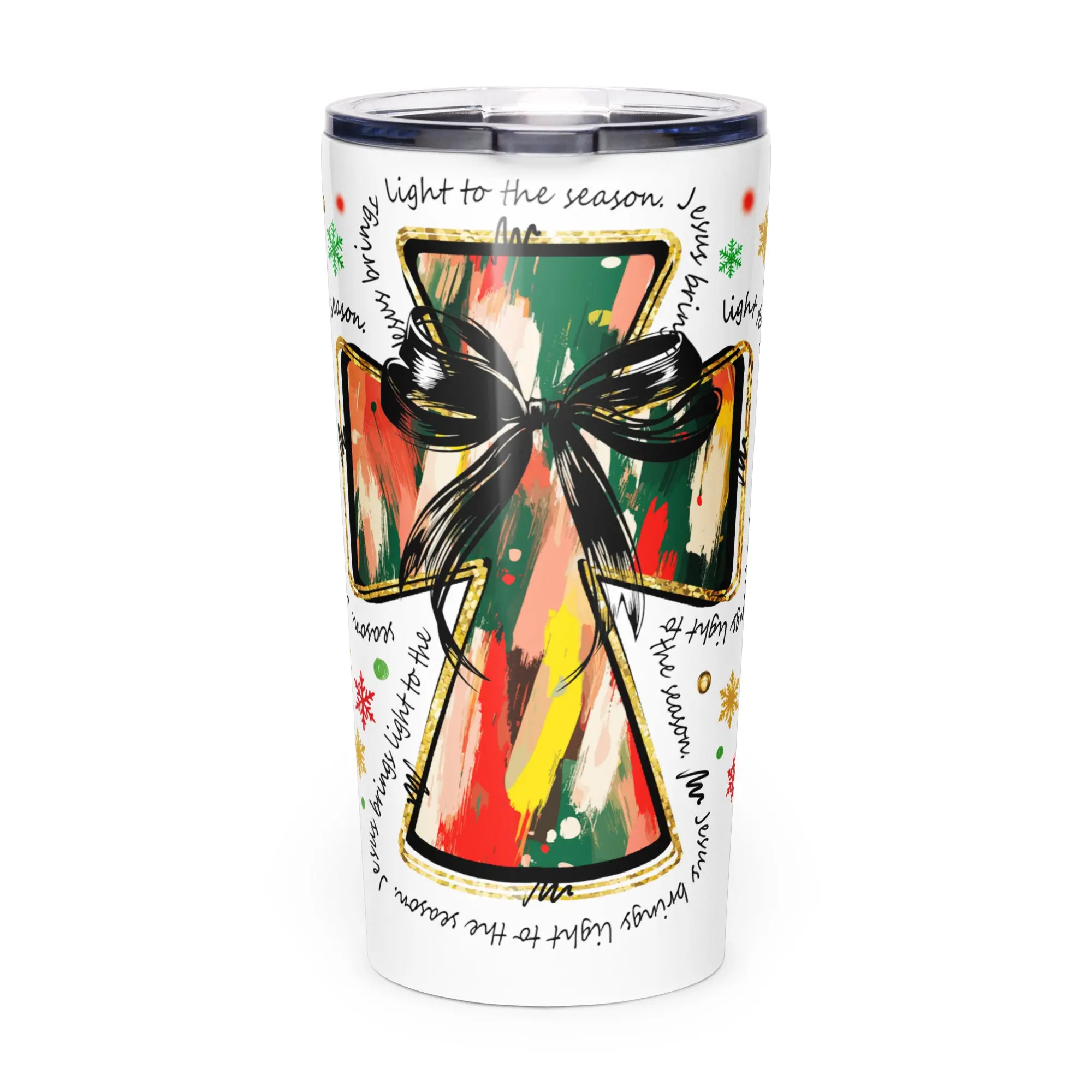 Jesus Cross Tapered stainless steel tumbler