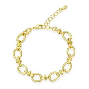 Aprilery Elegant Link Bracelet Jewelry – Chic Twisted Rope Chain Bracelet Adjustable Lobster Clasp Bracelet for Women