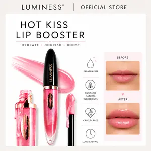 LUMINESS Hot Kiss Lip Booster  Plumper | Maximum Plumping Lip Gloss for Fuller-Looking Lips, Hydrating, Moisturizing & Revitalizing Lip Stain with Shea Butter & Vitamin E, Lip Moisturizer, Vegan & Cruelty-Free