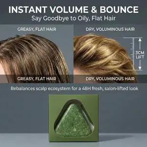 Icesea Sulfate-Free Anti-Hair Loss Shampoo Bar - Ginseng Herbal Formula, Oil Control, Root Strengthening, Growth Support, for Thinning & Oily Hair, 120g Natural Conditioner Bar